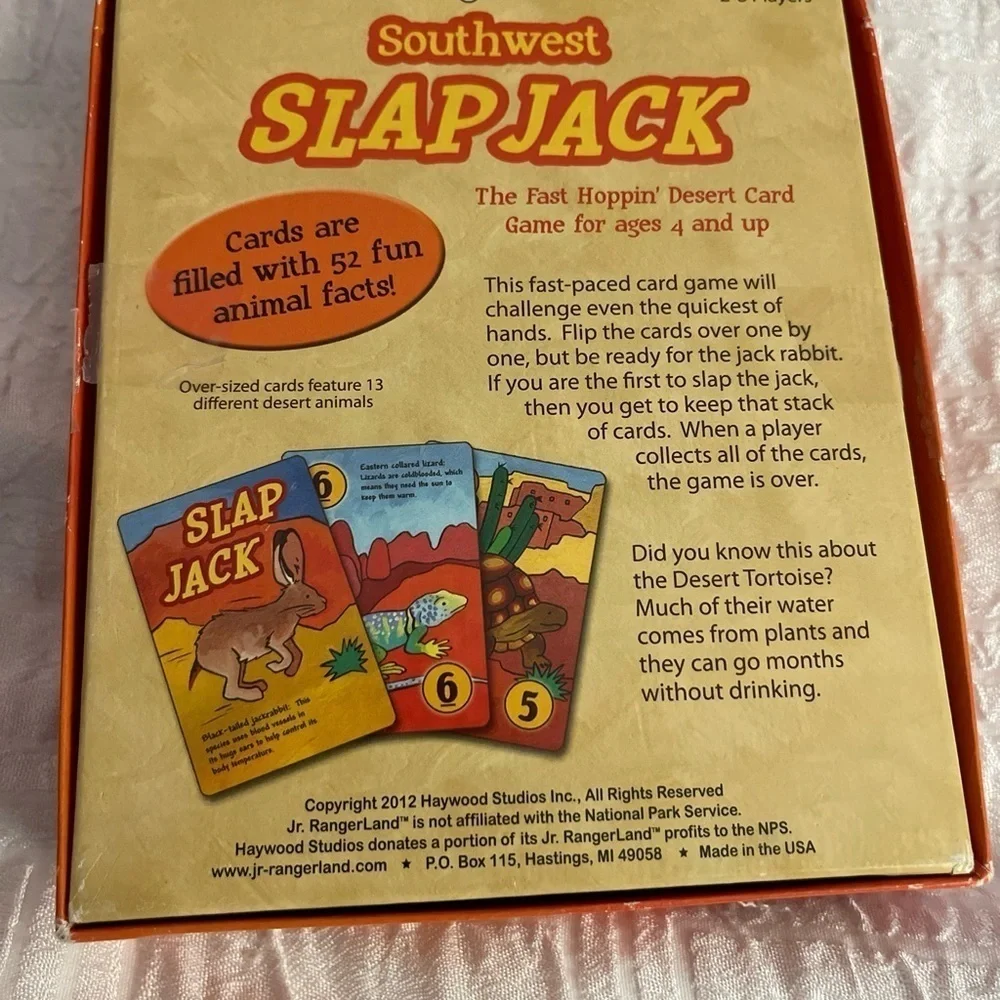 Southwest Slap Jack Card Game COMPLETE Jr RangerLand Haywood 2012 Kids